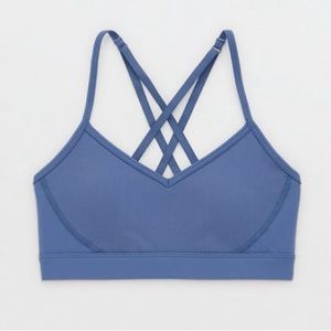 Aerie Offline Blue Sports Bra, Size L